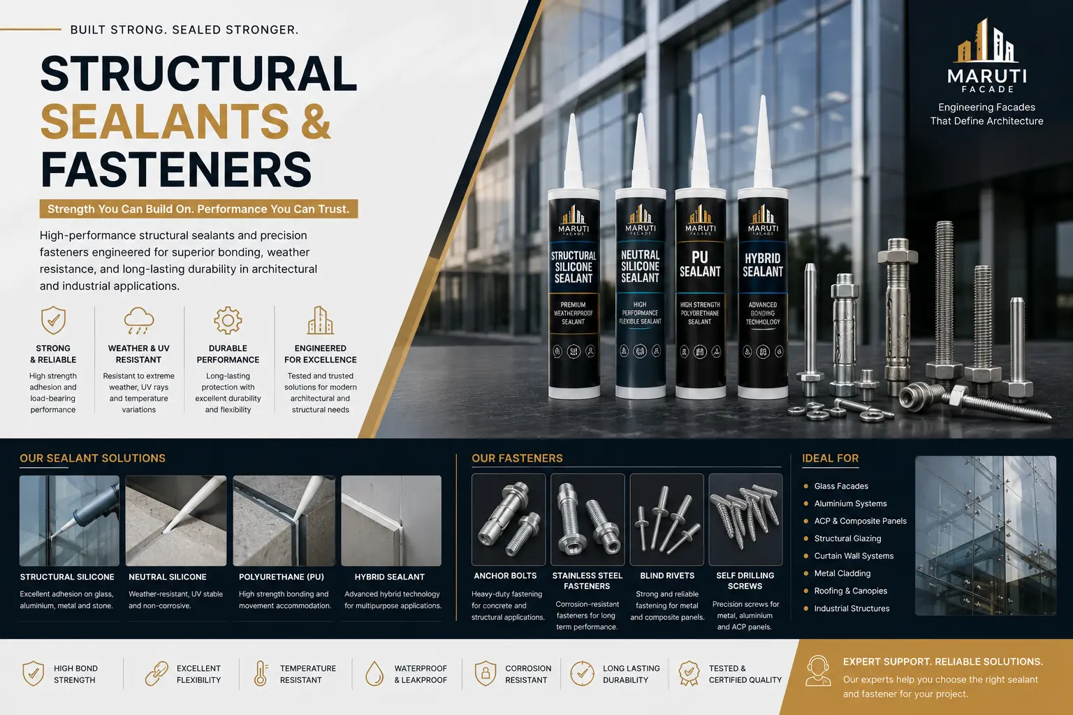 Structural Silicone & Fasteners - Maruti Facade